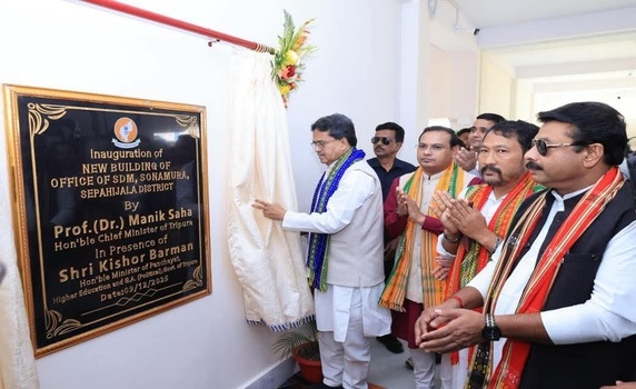 Tripura CM Dr. Manik Saha launches several projects in Sepahijala district.